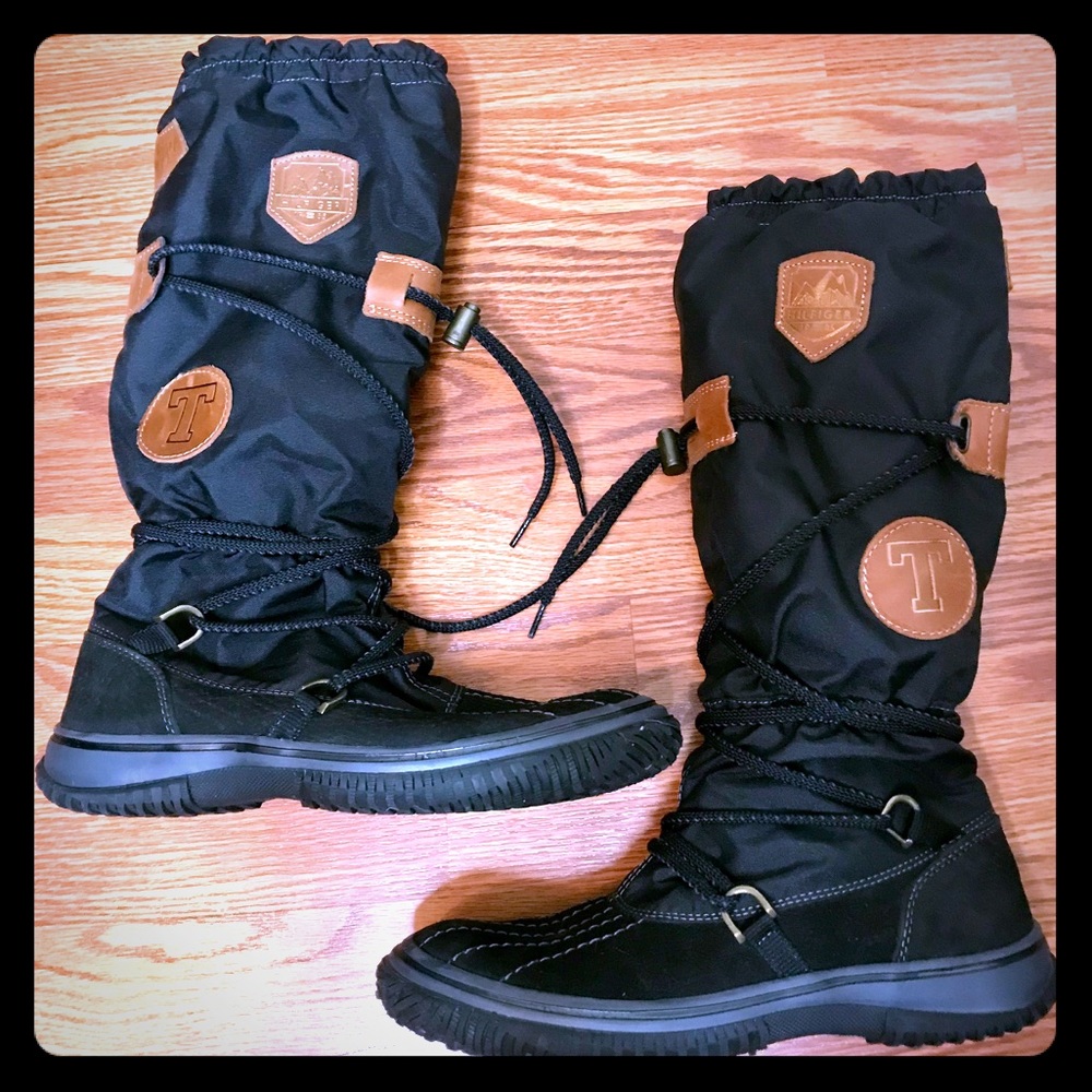 Tommy Hilfiger Black Winter Boots